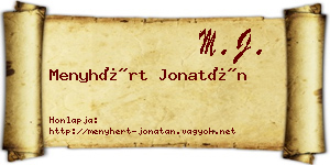 Menyhért Jonatán névjegykártya